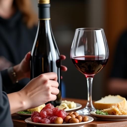 Wine pairing session with an expert.