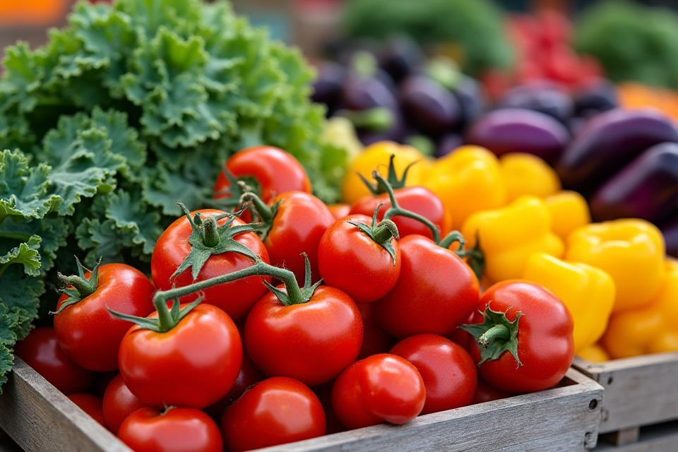 Vibrant assortment of farm-fresh vegetables
